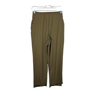 ADAY Straight Up Crop Highrise Dress Pant Size XS Brown Olive EUC Travel